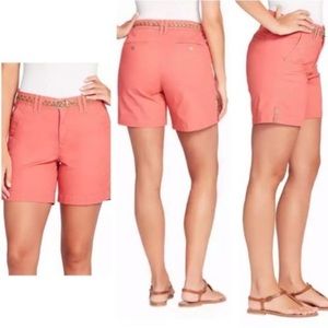 GLORIA VANDERBILT Salmon Shorts size 14